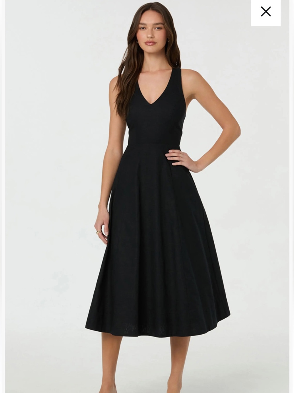 Black midi cocktail dress
